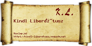 Kindl Liberátusz névjegykártya